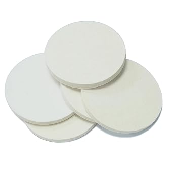 6" Wool Polishing Pads, 5pcs Wool Felt Polishing Pad Buffing Wheels Flocking Hook & Loop Back for Random Orbital Sander