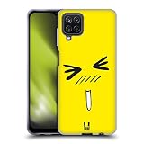 Head Case Designs Eccitato Emoticon Kawaii Edition Custodia in Gel [Protezione di Grado Militare] Compatibile con Samsung Galaxy A12 (2020)