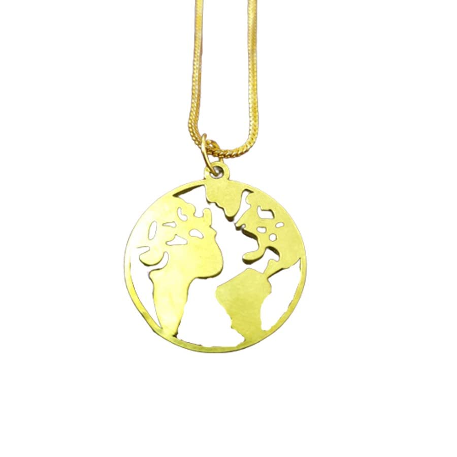 Small Globe Gold Pendant With Chain (B0B53BLWXX) Amazon Price History, Amazon Price Tracker