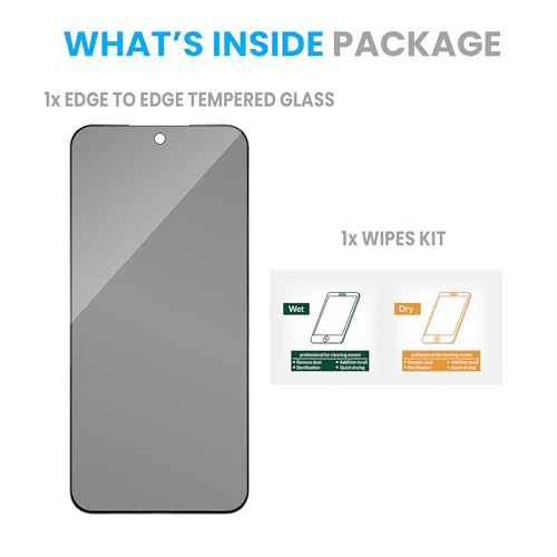 Image of ArmourPro Privacy Tempered Glass Screen Protector for OnePlus Nord 5 (6.83 Inch) With Edge-to-Edge Protection Coverage and Easy Installation Kit | Black