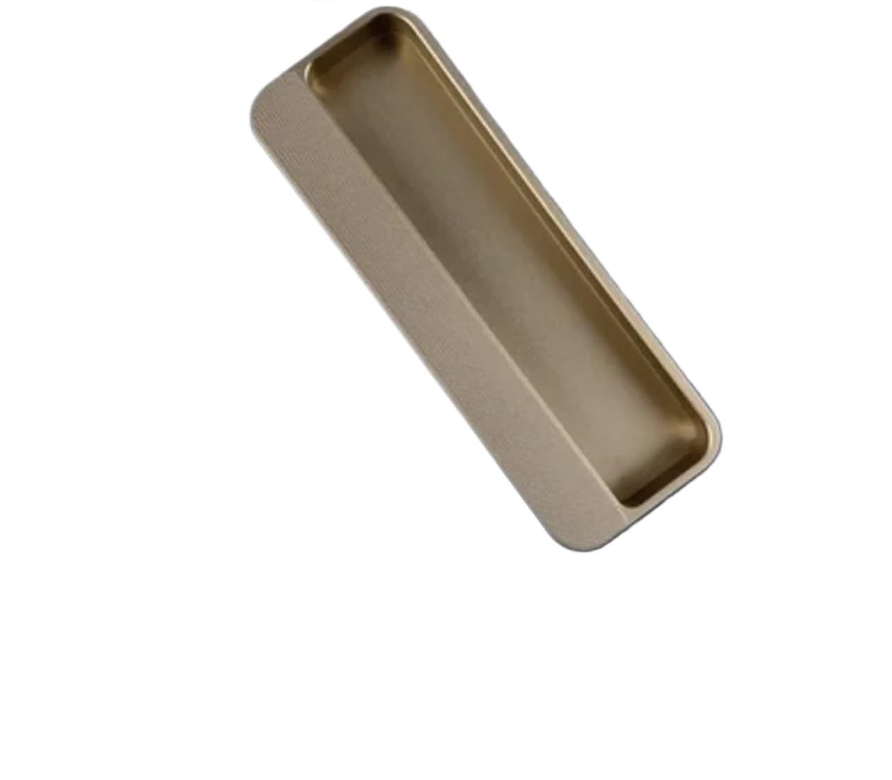 ATEUXOL Recessed Door Handles Simple Embedded Wardrobe, Handle Cabinet Sliding Hidden Folding(Gold 140mm)