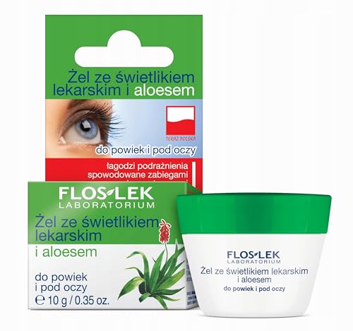 Gel-crème contour des yeux Flos Lek - avec extraits d’Euphraise et d’Aloe Vera - 10 g