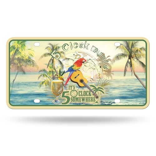 Rico Industries Margaritaville 5 O'Clock Music Metal Auto Tag 6