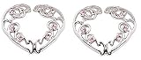 Body Accentz Nipple Rings no Piercing Pair Non-Piercing Clip On Nipple Ring Tribal Floral flower hea