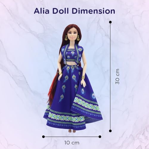 Image of Doll in Lehenga for Girls | Made in India Traditional Toy | Beautiful gudia| Birthday Gift for Kids Aged 3-13 Years | Cultural Indian Fashion Toys in Premium Packaging (C17)