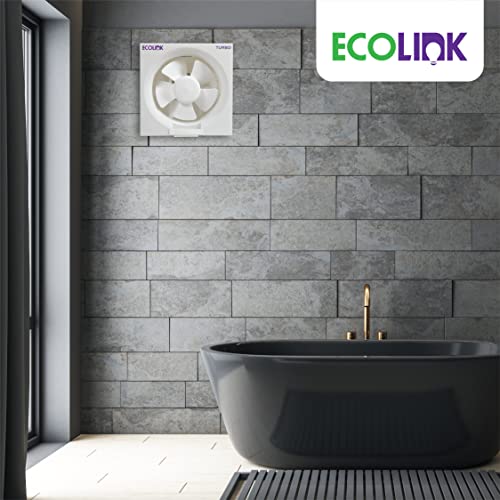 Image of EcoLink Turbo Exhaust Fan 250MM White,Powered By High-Efficiency Motor with Thermal Overload Protection, (TURBO250MM)