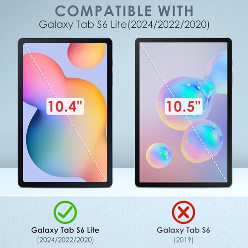 DETUOSI Case Compatible with Samsung Galaxy Tab S6 Lite 10.4 Inch 2024/2022/2020 Tablet, Slim Cover with S Pen Holder, Soft TPU Back, Auto Sleep/Wake, 2-Angle Viewing Stand, 3 Card Slots,PU Leather by DETUOSI - Image 2