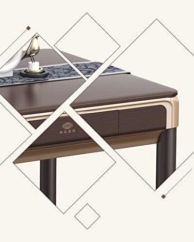 4-Legged Automatic Mahjong Table With 36Mm Numbered Tiles (Green+Blue) Hard Tabletop Cover Chinese/Filipino/American Style All Fit No More Shuffling,More Rounds #TOP7