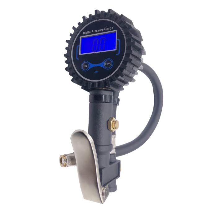 Image of Digital Tire Pressure Inflator /Gauge, 200 PSI Air Chuck, 4 Measurement Units, Batteries, Teflon, 1 /4NPT Included