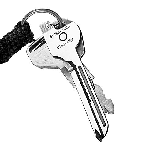 Ubersweet® Swiss+Tech 6 in 1 Pocket Utility Key Tool Set+True Utility TU47 9 in 1 Survival Keytool Key Multi Tool Best Pocket Multitool Set