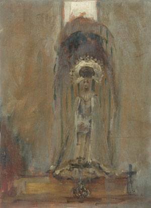 Peinture à l'huile A Spanish Madonna par John Singer Sargent, toile de 30 x 36 pouces