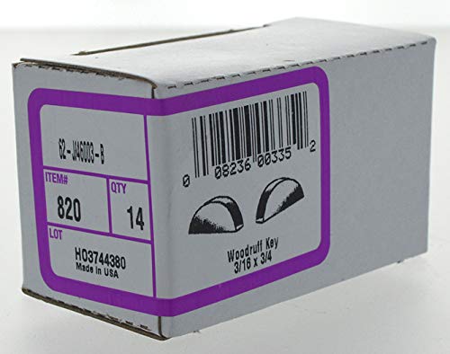 Hillman 820 Woodruff Key 3/16 X 3/4 In. 14-Pack,Gray #TOP1