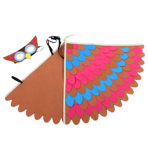 BESPORTBLE Eulen kostüm set aus Weichem Filz mit Atmungsaktiven Flügeln Tierkostüm für Mädchen Vielseitig für Halloween Bühnenauftritte und Themenpartys Verstellbare Umhang flügel für BESPORTBLE Eulen kostüm set aus Weichem Filz mit Atmungsaktiven Flügeln Tierkostüm für Mädchen Vielseitig für Halloween Bühnenauftritte und Themenpartys Verstellbare Umhang flügel für