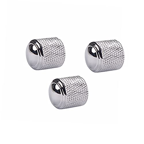Abaodam 3pcs Knurled Guitar Bass Volume Tone Control Knobs Aluminum Alloy Guitar Parts Accessories Gd132