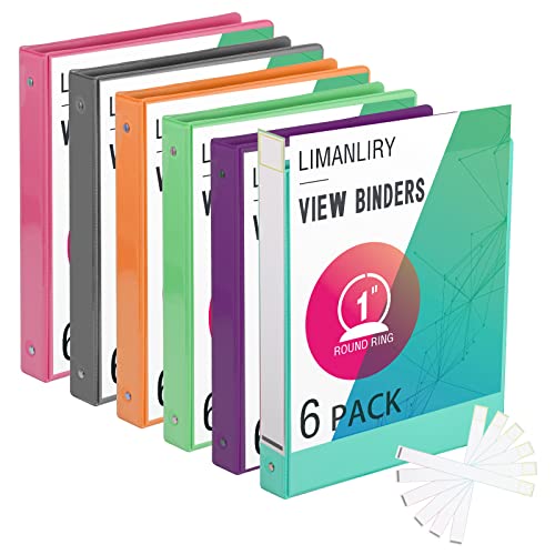 Classeur 3 anneaux pour trier vos cours et ranger les documents de la maison, 6 couleurs