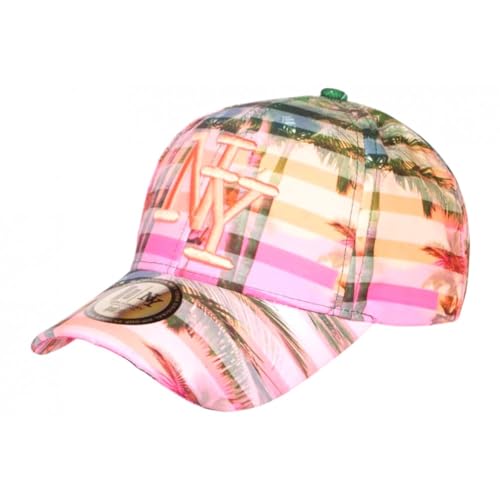 Hip Hop Honour Gorra infantil Tropical Rosa Palmeras Streetwear Bora 7 a 12 Años - Talla única - Rosa