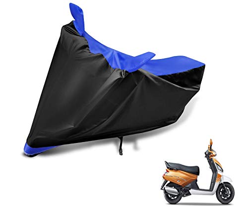 Image of Auto Hub Scooty Cover Compatible with Gusto with Mirror Pocket, Dustproof, Heat Resistant, Triple Stitched, Gusto Scooty Cover- Black, Blue