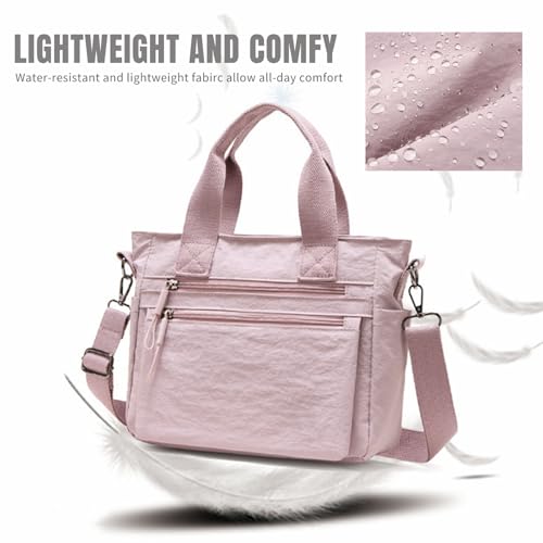Bolso Tote pequeño de nailon para mujer con correa larga miniatura 4