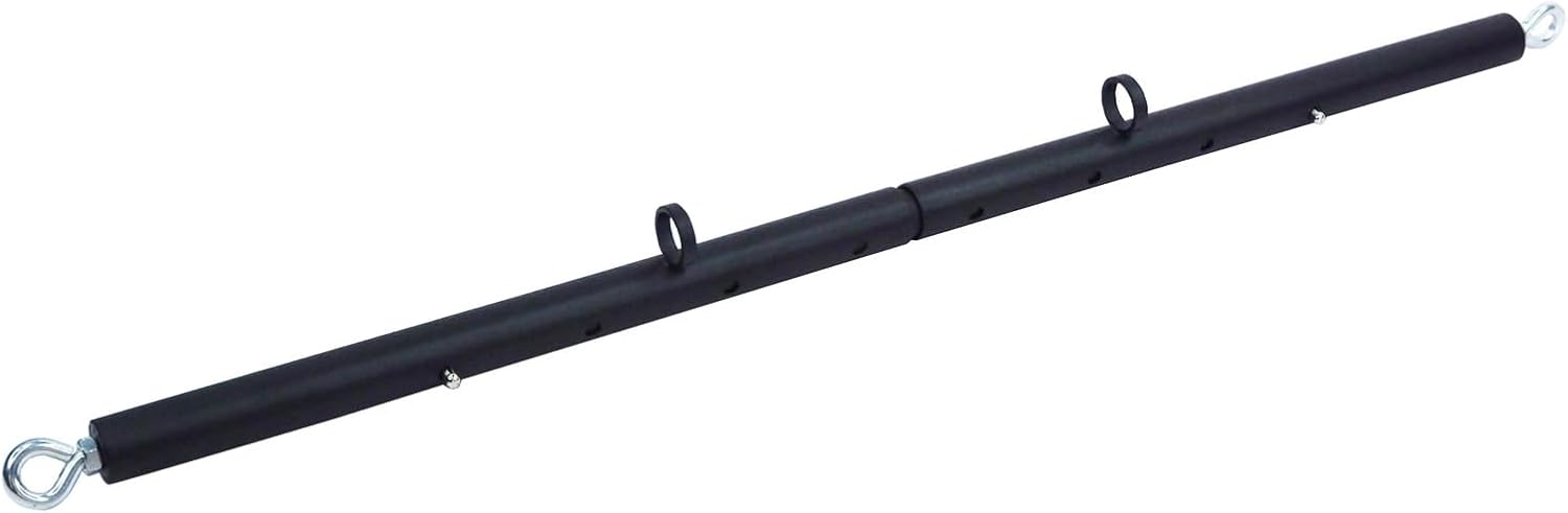 Spreader Bar Heavy Duty Stainless Steel Expandable Black Stainless Steel Bar, Yoga Training Fitness Gear, Workout Bar,Home Sports Gym Kit