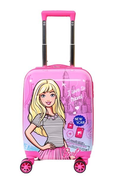 Swarn ProductsStylish Polycarbonate, 360° Rotating 360 Degree Wheels Travel Baby Printed Pattern Suitcase & Extra Light Weight Kids Trolley Bag (16 Inch) No.909,Multi