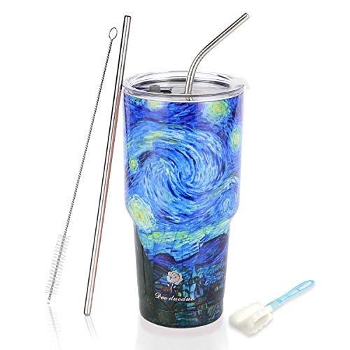 30 oz Tumbler Double Wall Stainless Steel Vacuum Insulated Coffee Cup with...