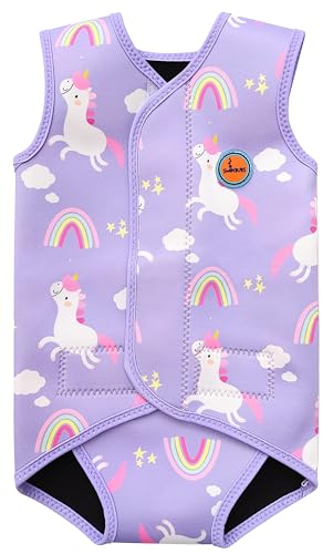 Combinaison chaude filles maillot de bain pour la plage et piscine licorne violette