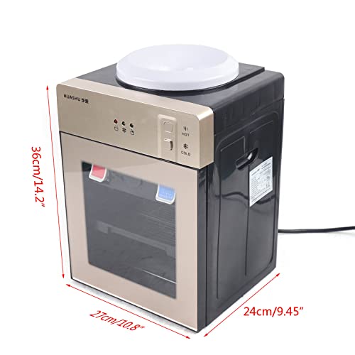 5 Gallon Water Dispenser Table Drinking Machine Top Loading Hot Cold Water Cooler Champagne Gold Home Office #TOP1