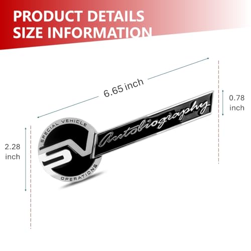 Image of Special Vechicle Symbol R-Dynamic Sports 3D Badge,Car Body Trunk Fender R-Dynamic Emblem Logo Sticker Compatible with Jagvar Land R0ver Accessories (SV Bright Black)