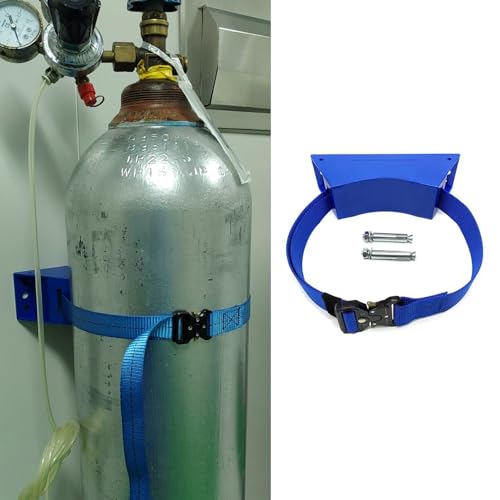 Chariot de rangement pour bouteilles d'oxygène avec support mural en aluminium et chaîne