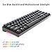 Wireless Mechanical Keyboard Ergonomic, Velocifire TKL71WS 71-Key Tenkeyless Compact Size with Brown Switches& Ice Blue Backlit for Copywriters, Typists, and Programmers