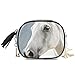 Produktbild XiangHeFu Große Kapazität Leder Geldbörse Münzetui White Horse Portrait Tier Aquarell Telefon Tasche Geldbörse Kartenhalter
