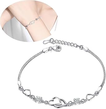 925 Sterling Silver Bracelet Simple Adjustable Bangle Bracelets