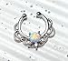 Lobal Domination 1pc NON-Pierced Lacey Single Opal Septum Hanger Fake Clip-on Nose Ring - Body Jewelry