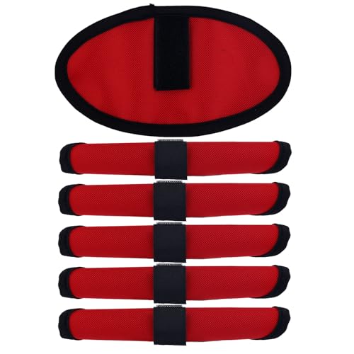 Gosknor 6pcs Fishing Lure Wraps, Protective Lure Shield Covers Oxford Cloth Hook Bait Wraps for Fishing Rod Protection and Safe Storage (Oval)