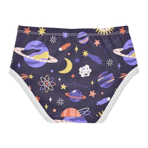 Wusikd Space Planets Stars Girls' Underwear Cotton Girls Briefs Soft Toddler Underwear 5T2