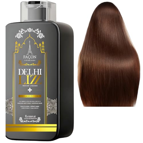 Lissage Indien Delhi Lizz 1L réparez les cheveux rebelles pour un effet lisse et soyeux
