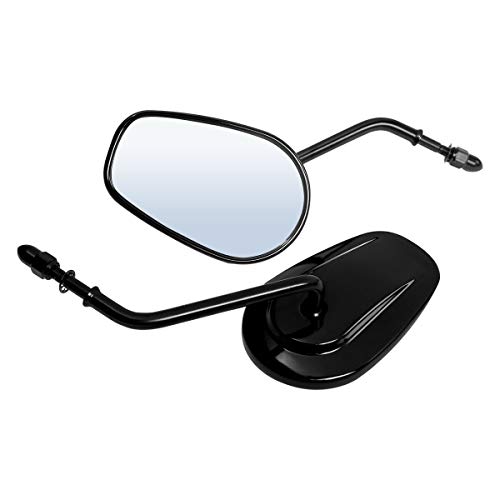 image for TCMT Pair of Motorcycle Black Rear View Mirrors Fits For Harley Road K