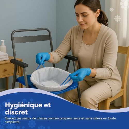 Prosorb Protège Seau de Chaise percée avec Tampon Super-Absorbant (Paquet de 20 Sacs) – vue 3