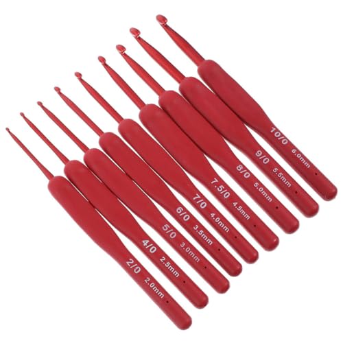 Kit de ganchillos de aluminio y silicona para tejer ropa de invierno sin deformar las puntas 7