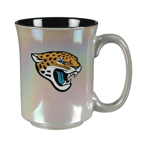 The Memory Company Officially Licensed 15oz Iridescent Mug with Logo, Jacksonville Jaguars