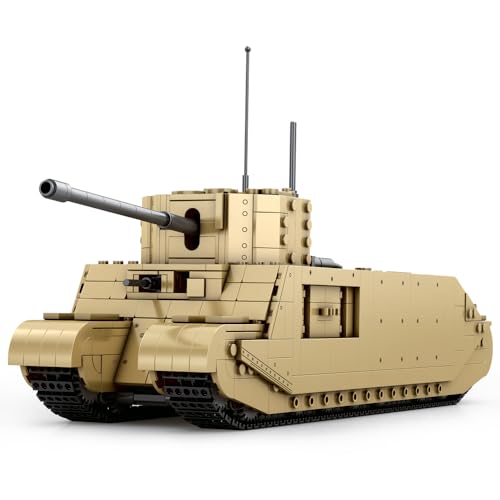 MISINI Technik 77032 TOG II - Bloques de construcción de tanques pesados (1427 piezas, modelo MOC grande, apto para adultos (autorizado por World of Tanks)