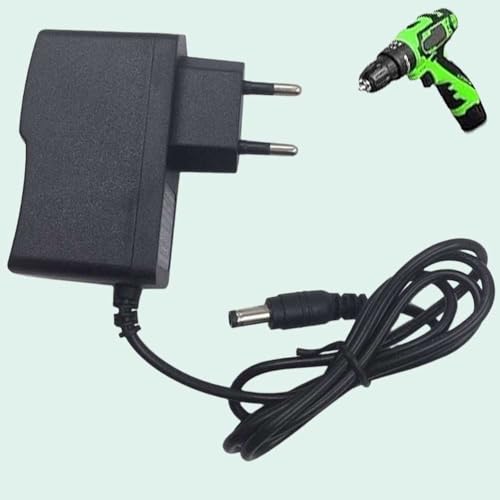 Image of 12V Portable Power Adapter Charger Lithium Battery Charging Used for Electric Drill Screwdriver 12V Rechargeable Charger (2Pcs 12 Volt 1Amp DC Power Adapter)