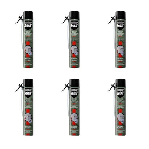 AERREGI Schiuma Poliuretanica Manuale – Set da 6 o 12 Pezzi – Alta Espansione, Isolante Termico e Acustico, Forte Adesione su Cemento, Legno, Metallo – Uso Interno ed Esterno (6)