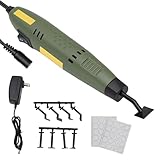 Fafeicy Pen Sander 12V Detail Finishing Tool with 8 Heads and Sandpaper Compact Electric Sander Kit for Wood Sanding Polishing and Small DIY Projects 6.3 X 1.18 Inches (US Plug 100‑240V)