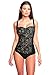 Produktbild Versandhandel Henry Musch-Malinowski Figurumschmeichelnde Bademode Shaping Effekt Damen Push up Badeanzug Größen f5399 Farbe: BA6(1074) Badeanzug Black/Brown Print, Gr. 42