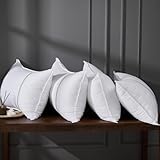 MUFEW Bed Pillows Standard Size Set of 4, Medium Firm Hotel Pillows for Sleeping, Cooling Pillows for Side & Back Sleepers, Down Alternative Filling, 20 x 26 Inches