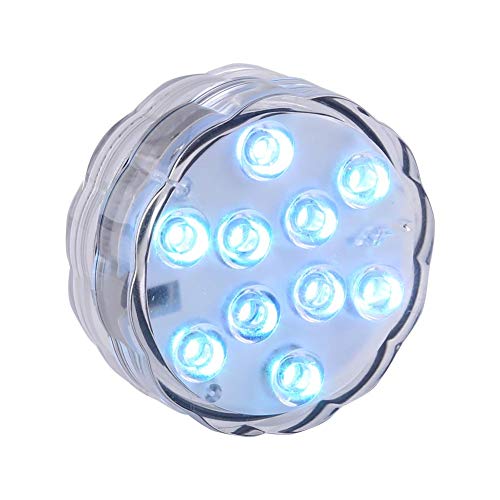 Waterproof Submersible Led Light, Mini 10 Led Colorful Rgb Wireless Remote Controll For Aquarium Lights Christmas Halloween Waterproof Aquarium Lights Decor Lamp #TOP7