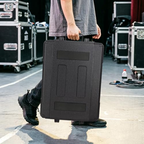 Image of 4U Rack Case Shallow 11 inch Depth, 19 inch Rackmount Flight Road Travel Case, Waterproof Protective Hard Case with Customized Foam, Wireless Mic System Storage /Amp /Effect /DJ Mixer