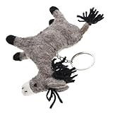 ORFOFE Wollfilz Esel Schlüsselanhänger Handgefertigt Weiches Stofftier Anhänger Glücksbringer...