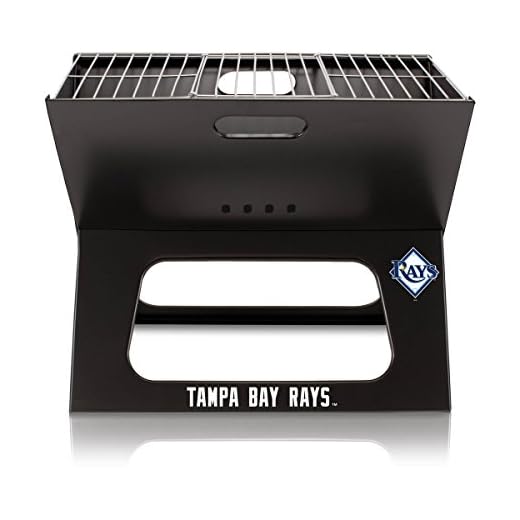 MLB Tampa Bay Rays Portable Collapsible Charcoal X-Grill